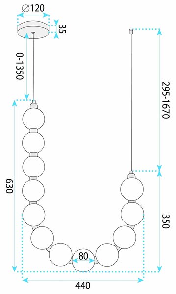 Κρεμαστό φωτιστικό οροφής LED LHJ119-CP ματ χρυσό