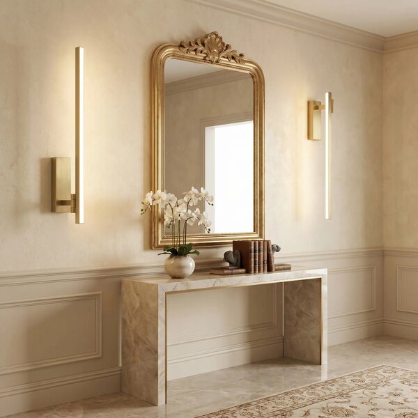 Επιτοίχο φωτιστικό μπάνιου LED SWE032-1W 60cm BRUSH GOLD