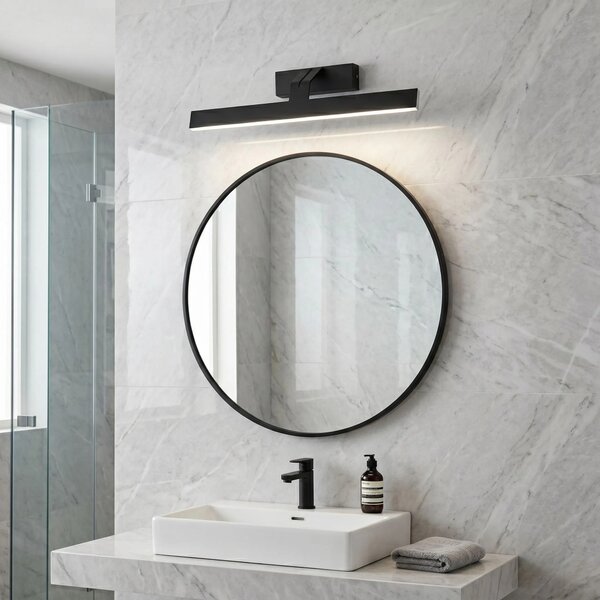 Επιτοίχο φωτιστικό μπάνιου LED SWE010-1W 43cm BLACK