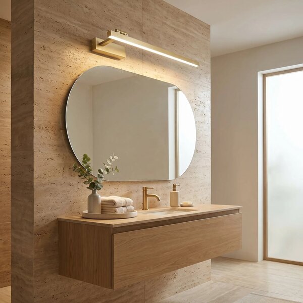 Επιτοίχο φωτιστικό μπάνιου LED SWE032-1W 60cm BRUSH GOLD