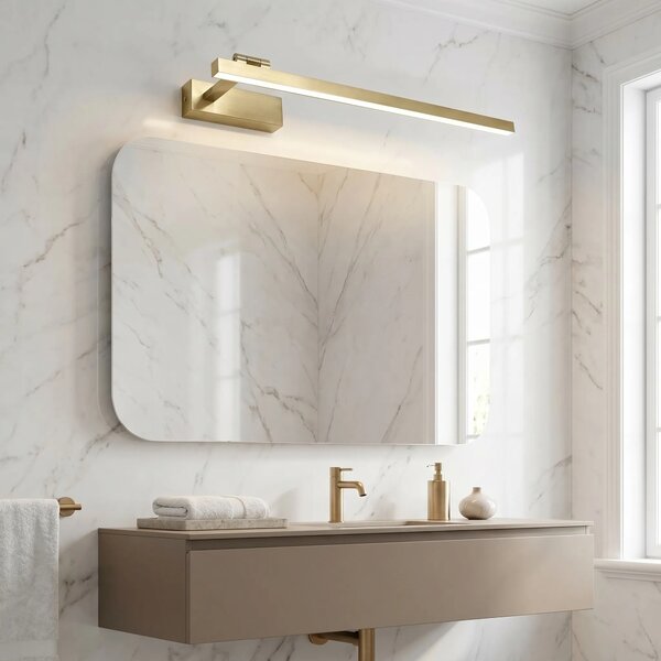 Επιτοίχο φωτιστικό μπάνιου LED SWE032-1W 60cm BRUSH GOLD