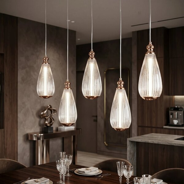 Κρεμαστό φωτιστικό οροφής LHJ120-CP light rose gold