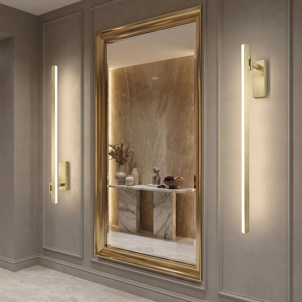Επιτοίχο φωτιστικό μπάνιου LED SWE033-1W 80cm BRUSH GOLD