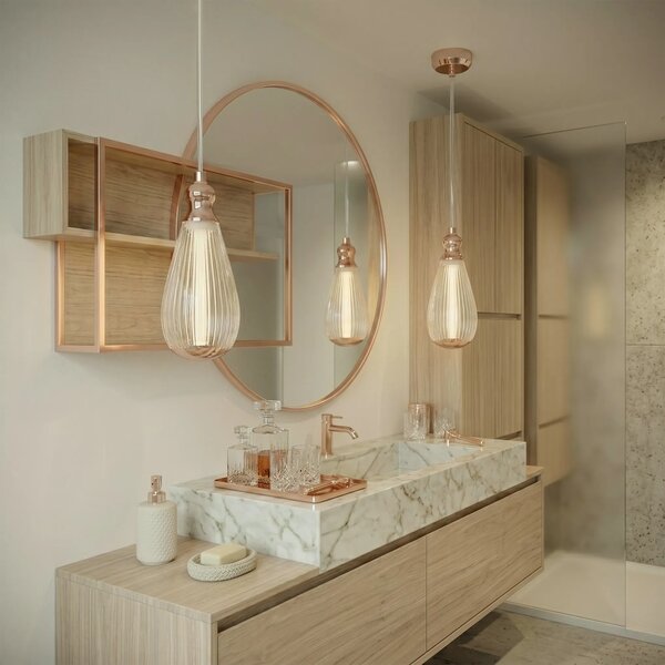 Κρεμαστό φωτιστικό οροφής LHJ120-CP light rose gold