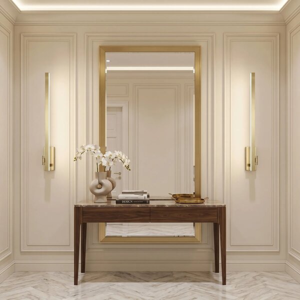 Επιτοίχο φωτιστικό μπάνιου LED SWE033-1W 80cm BRUSH GOLD