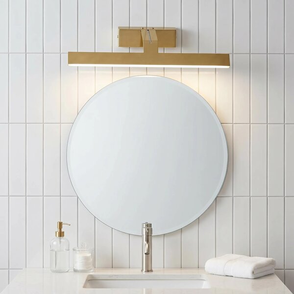 Επιτοίχο φωτιστικό μπάνιου LED SWE007-1W 43cm BRUSH GOLD