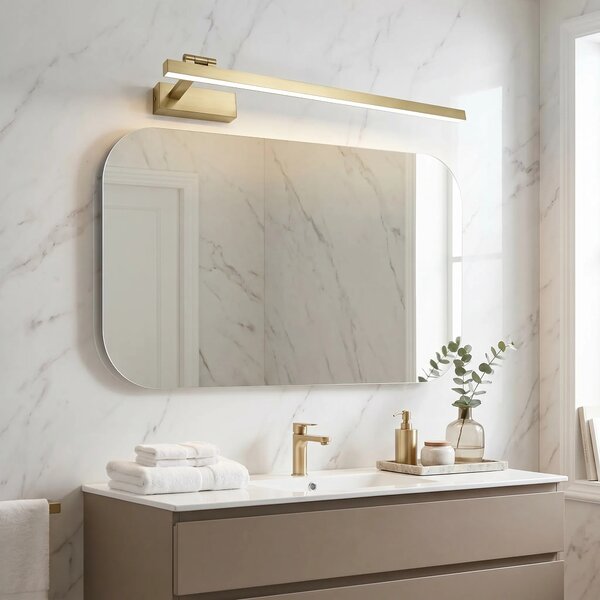 Επιτοίχο φωτιστικό μπάνιου LED SWE033-1W 80cm BRUSH GOLD