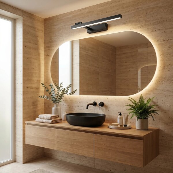 Επιτοίχο φωτιστικό μπάνιου LED SWE034-1W 40cm BLACK