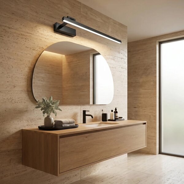 Επιτοίχο φωτιστικό μπάνιου LED SWE035-1W 60cm BLACK
