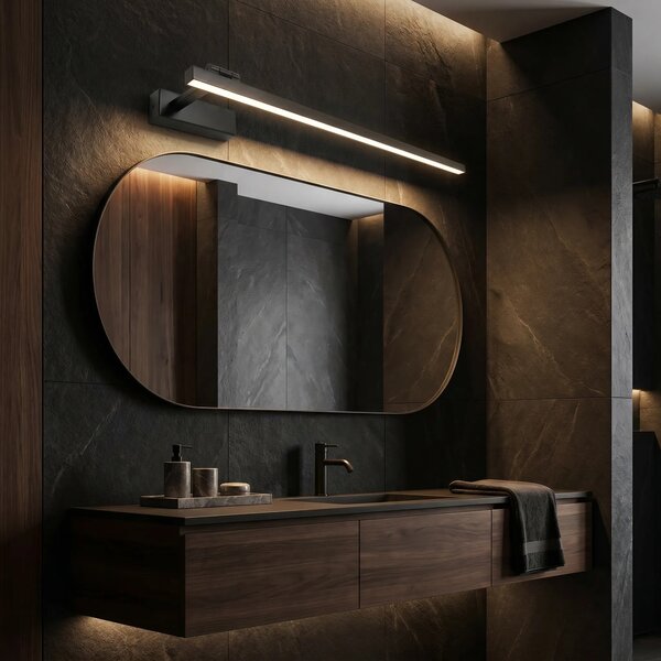 Επιτοίχο φωτιστικό μπάνιου LED SWE036-1W 80cm BLACK