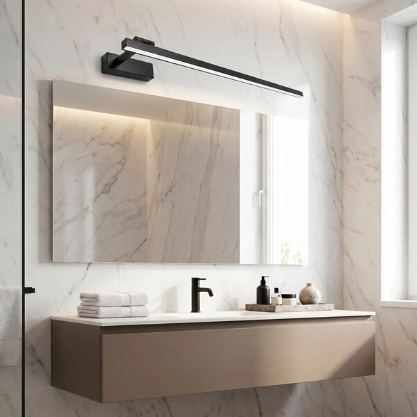 Επιτοίχο φωτιστικό μπάνιου LED SWE036-1W 80cm BLACK