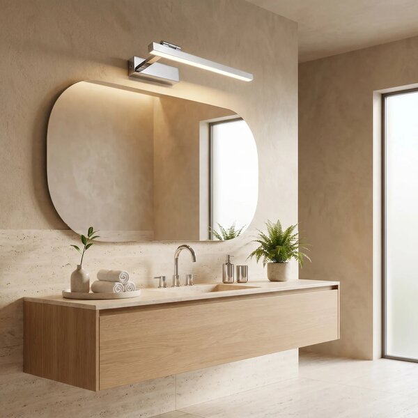 Επιτοίχο φωτιστικό μπάνιου LED SWE028-1W 40cm CHROME