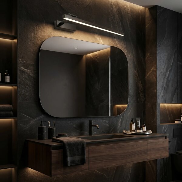 Επιτοίχο φωτιστικό μπάνιου LED SWE035-1W 60cm BLACK