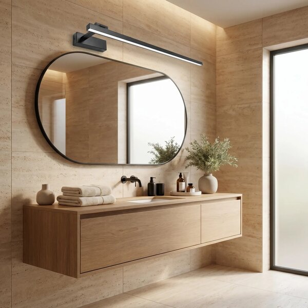 Επιτοίχο φωτιστικό μπάνιου LED SWE036-1W 80cm BLACK