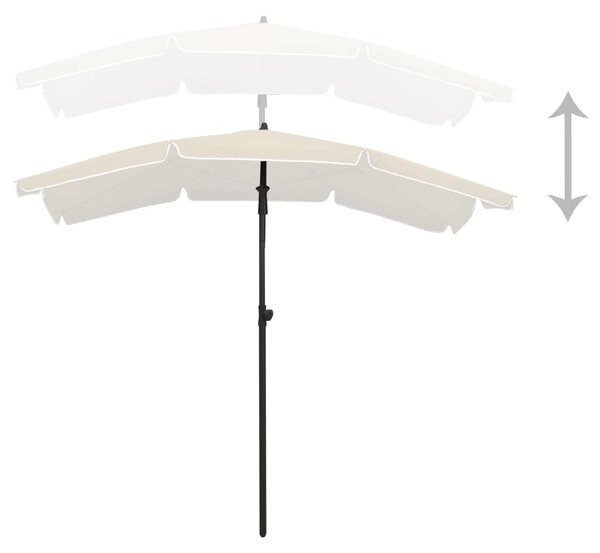VidaXL Ομπρέλα Κήπου με Ιστό Χρώμα της Άμμου 200 x 130 εκ