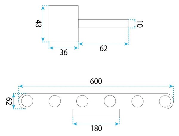 Επιτοίχο φωτιστικό μπάνιου LED SWE056-W CHROME