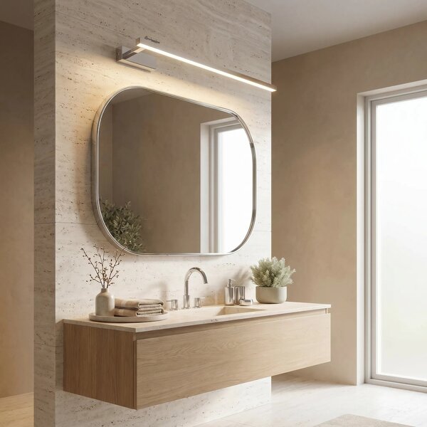 Επιτοίχο φωτιστικό μπάνιου LED SWE030-1W 80cm CHROME
