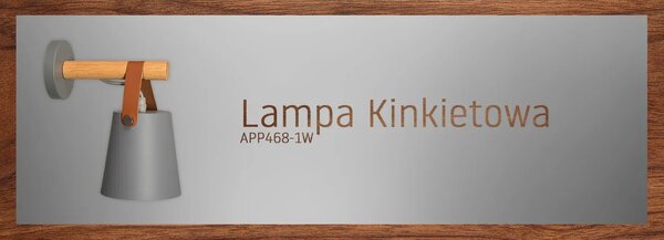 Μεταλλική Απλίκα Τοίχου Με Γκρι Ρίγα APP468-1W ΓΚΡΙ