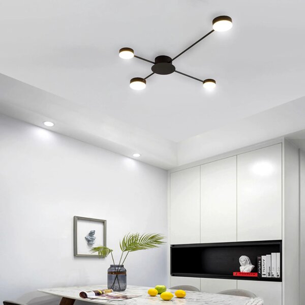 ΦΩΤΙΣΤΙΚΟ ΟΡΟΦΗΣ LED 4 ΒΡΑΧΙΩΝ APP519-4C Μαύρο