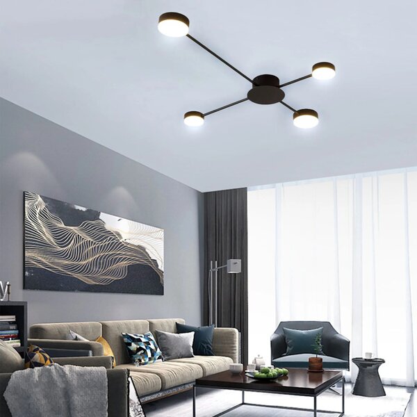 ΦΩΤΙΣΤΙΚΟ ΟΡΟΦΗΣ LED 4 ΒΡΑΧΙΩΝ APP519-4C Μαύρο