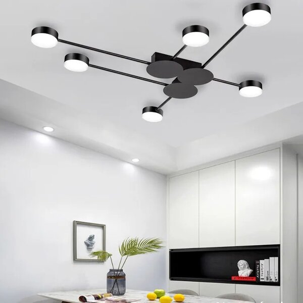 ΜΟΝΤΕΡΝΟ ΦΩΤΙΣΤΙΚΟ ΟΡΟΦΗΣ LED 6 ΒΡΑΧΙΩΝ APP521-6C Μαύρο