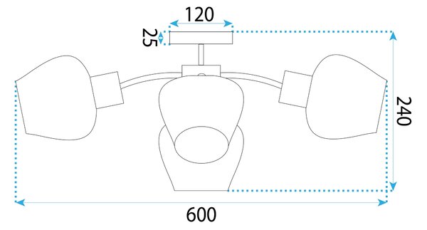 ΚΡΕΜΑΣΤΟ ΦΩΤΙΣΤΙΚΟ ΟΡΟΦΗΣ BOHO APP1590-6CP