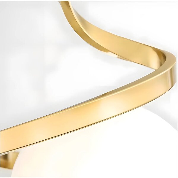 GLASS SPHERE SPIRAL PENDANT LAMP APP1733-1CP GOLD