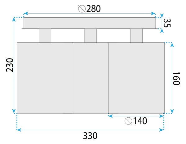 Κρεμαστό φωτιστικό APP1819-3CPR BLACK