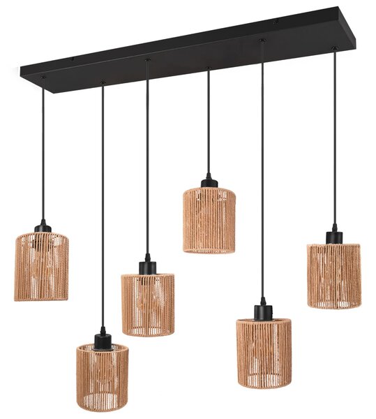 Κρεμαστό φωτιστικό APP1822-6CP NATURE BLACK