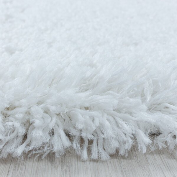 Χαλί Fluffy Λευκό 80x80 cm