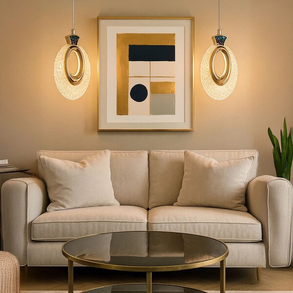 Κρυστάλλινο Κρεμαστό Φωτιστικό LHJ109-1CP LIGHT ROSE GOLD