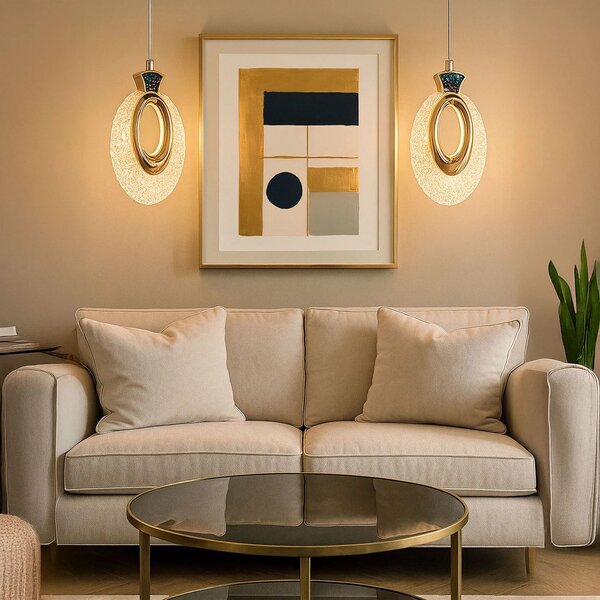 Κρυστάλλινο Κρεμαστό Φωτιστικό LHJ109-1CP LIGHT ROSE GOLD