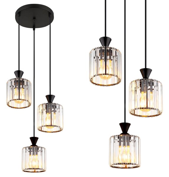 Κρεμαστό φωτιστικό EBT025-3CP BLACK