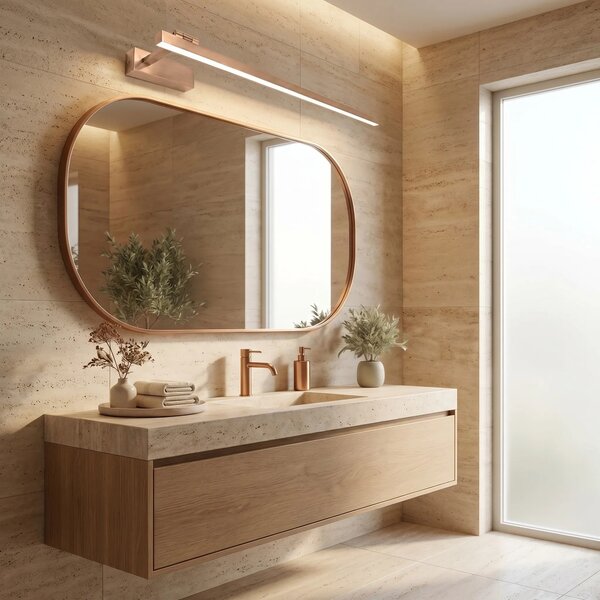Επιτοίχο φωτιστικό μπάνιου LED SWE039-1W 80cm BRUSH COPPER