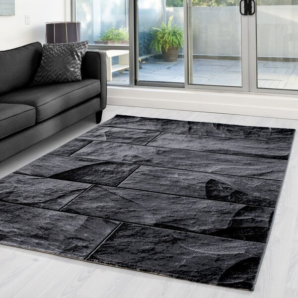 Χαλί Parma Μαύρο V4 80x150 cm
