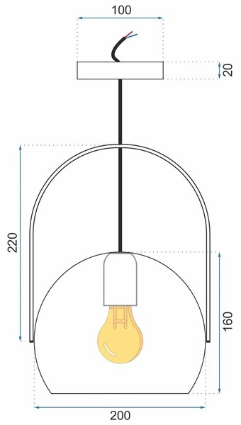 Φωτιστικό Οροφής Sphere APP294-1CP Μαύρο