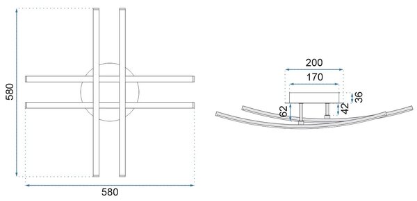 Μοντέρνο φωτιστικό οροφής Plafond LED APP398-C