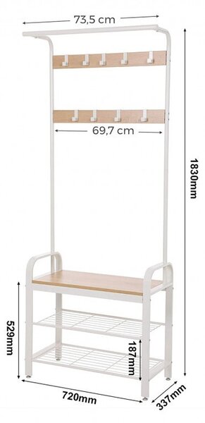 Κρεμάστρα Vasagle, 183x72x33.7 cm