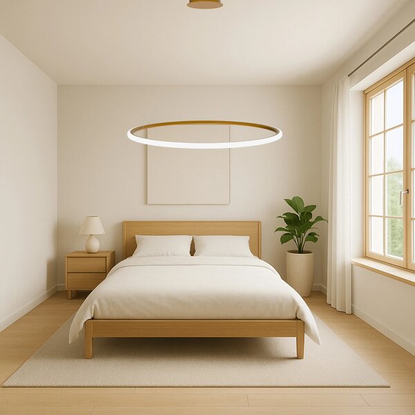 Lampa wisząca LHJ004-CP 40 cm BRUSH GOLD