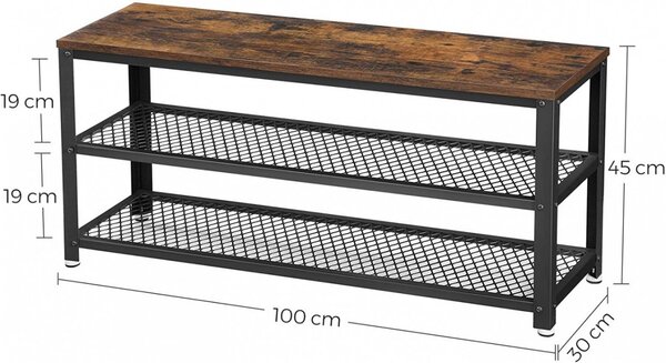 Παγκάκι Αποθήκευσης Vasagle, 100x30x45 cm