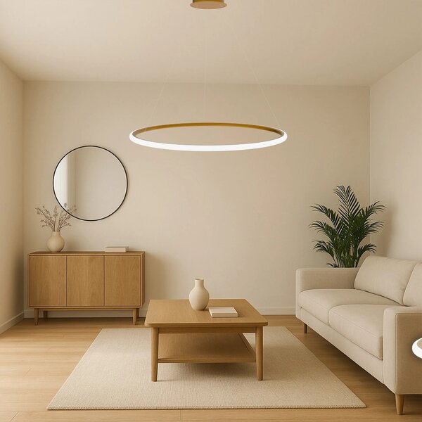Lampa wisząca LHJ004-CP 40 cm BRUSH GOLD