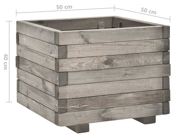 VidaXL Ζαρντινιέρα 50 x 50 x 40 εκ. από Μασίφ Ξύλο Πεύκου