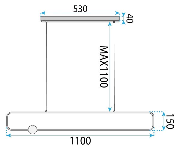 Λάμπα LED G123-CP BLACK