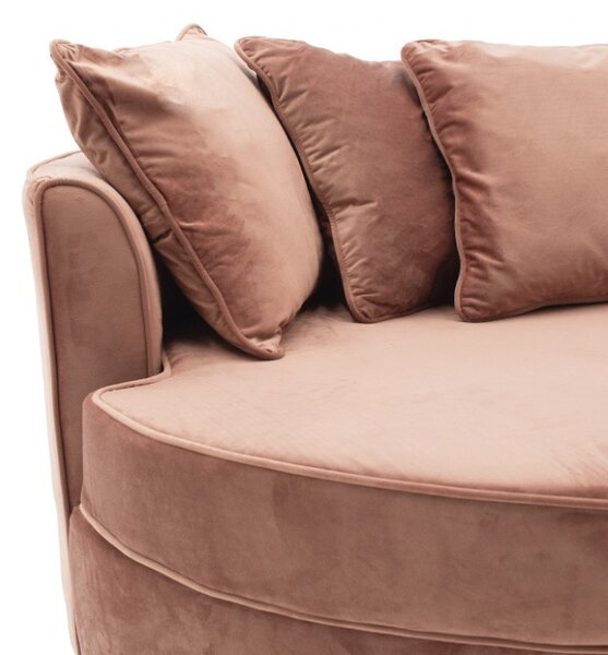 Καναπές Round Ροζ 123x120x85 cm