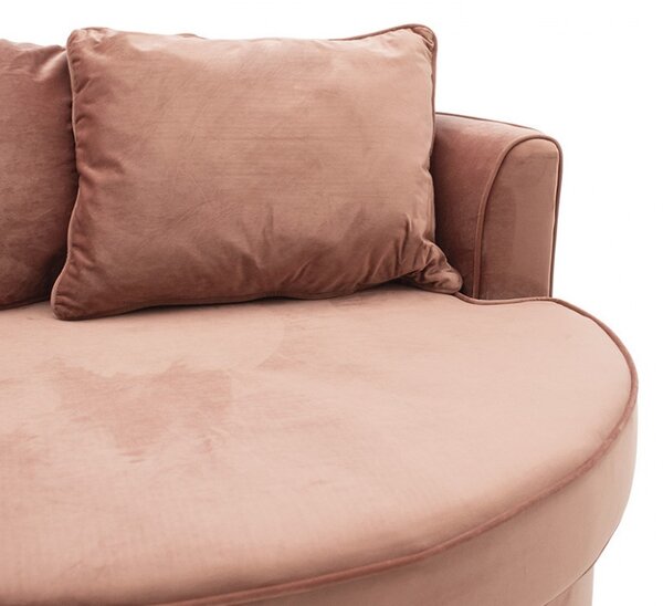 Καναπές Round Ροζ 123x120x85 cm