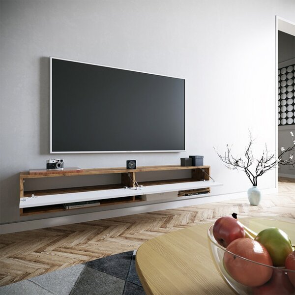Έπιπλο TV Handra Λευκό 180x31.5x29.5 cm