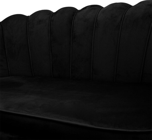 Καναπές Daimon 2 Θέσεων Μαύρο 134x70x77 cm