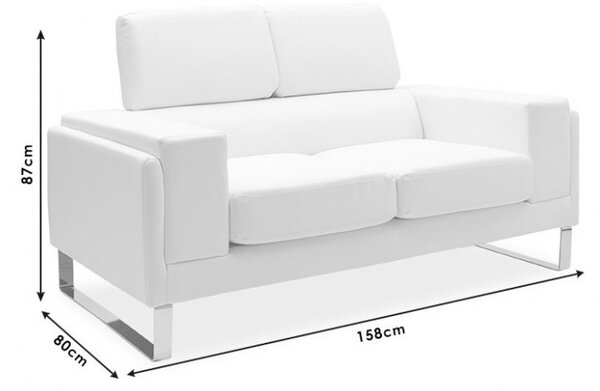 Καναπές Shea 2 θέσεων Ivory 158x80x87 cm