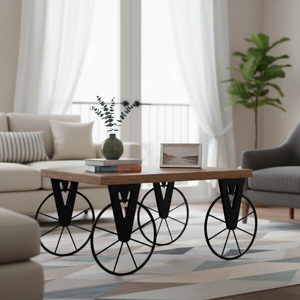 Τραπεζάκι σαλονιού Bike Καφέ 85x55x41 cm