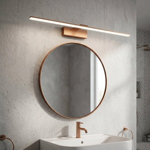 Επιτοίχο φωτιστικό μπάνιου LED SWE015-1W 73cm BRUSH COPPERR